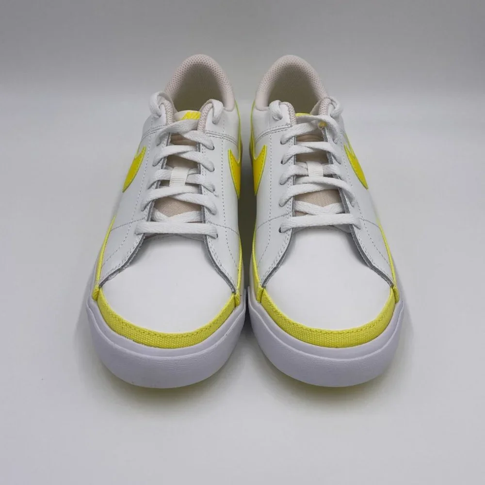 Nike Court Legacy White / Yellow Womens Shoes